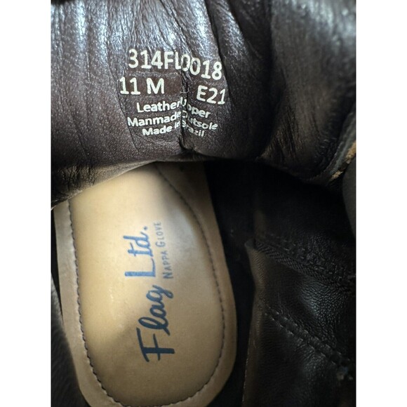 Flag LTD Men's Leather Boots SZ 11 M Brown Thick Soles Marsen Toe Made In Brazil - Picture 7 of 7